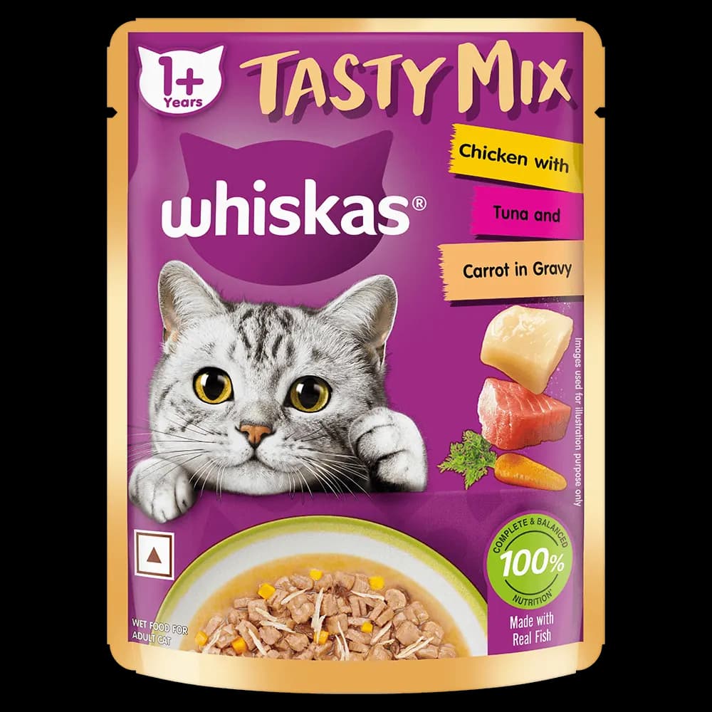 Whiskas Tasty Mix Chicken with Tuna and Carrot