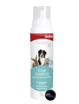 Bioline Dry Foam Shampoo for Cat, Dog & Small Animal 220gm