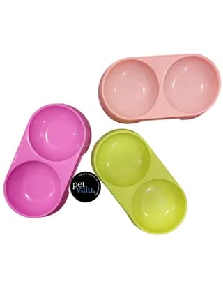 Plastic Food Double Cat Bowl