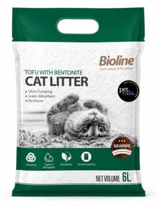 Bioline Tofu With Bentonite Cat Litter 6L / 2.5 KG