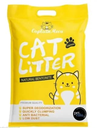 Captin Meow Bentonite Cat Litter Lemon Flavor 5Litter (4Kg)