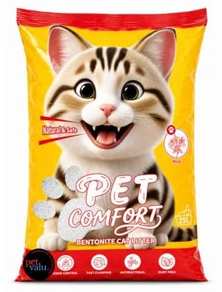 Pet Comfort Bentonite Cat Litter Lemon Flavor 25litter (20 Kg)