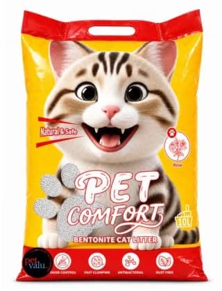 Pet Comfort Bentonite Cat Litter Rose Flavor 5litter (4 Kg)