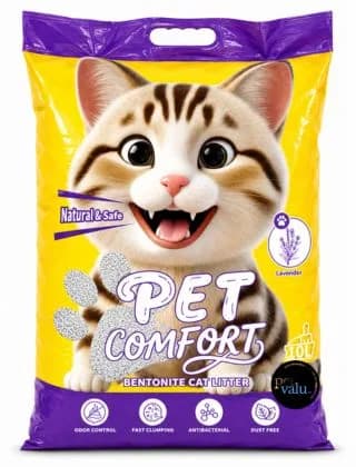 Pet Comfort Bentonite Cat Litter Lavender Flavor 5litter (4 Kg)