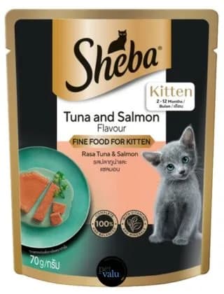 SHEBA CAT KITTEN POUCH TUNA & SALMON 70g SALMON 70g
