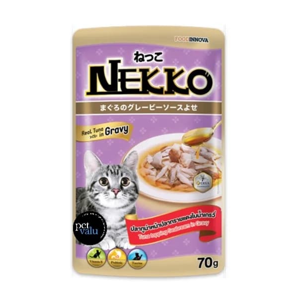 Nekko Pouch Tuna Topping Seabream in Gravy 70gm