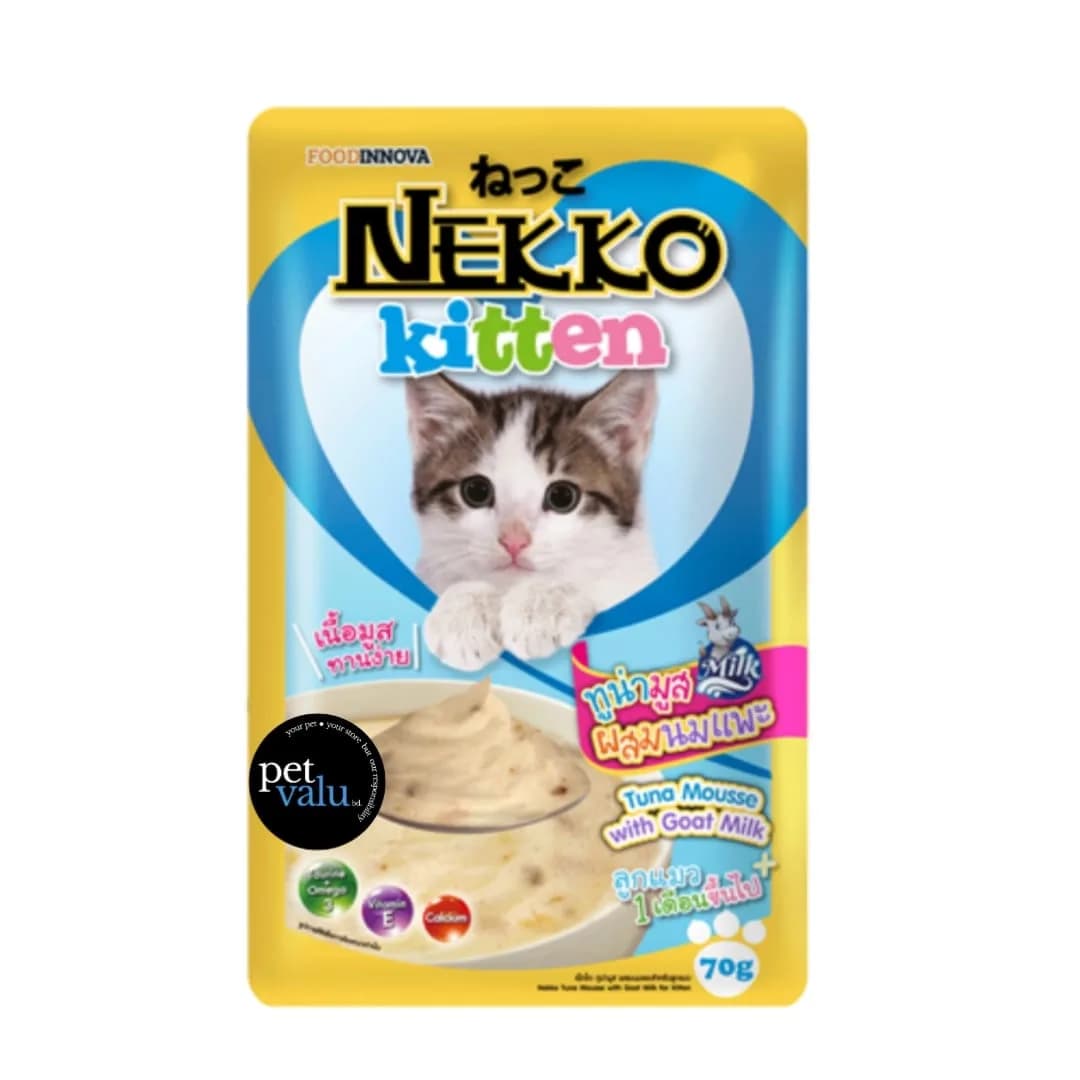 Nekko Kitten Pouch Tuna Mouse with with Goat Milk 70gm