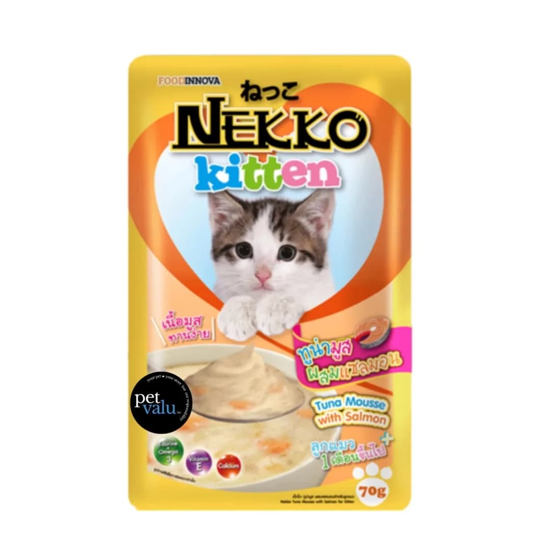 Nekko Kitten Pouch Tuna Mousse with Salmon 70gm