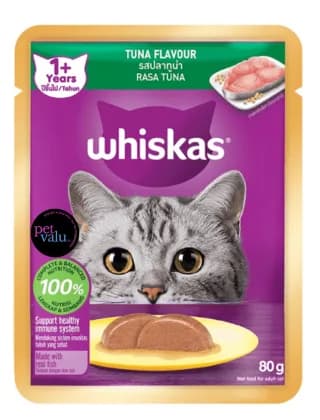 WHISKAS CAT POUCH TUNA FLAVOR 80gm