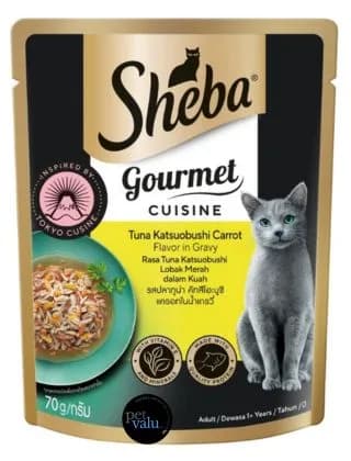 SHEBA CAT POUCH GRAVY TUNA KATSUOBUSHI CARROT 70g