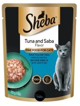 SHEBA CAT POUCH TUNA & SABA 70g