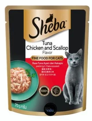 SHEBA CAT POUCH TUNA CHICKEN WITH SCALLOP 70g