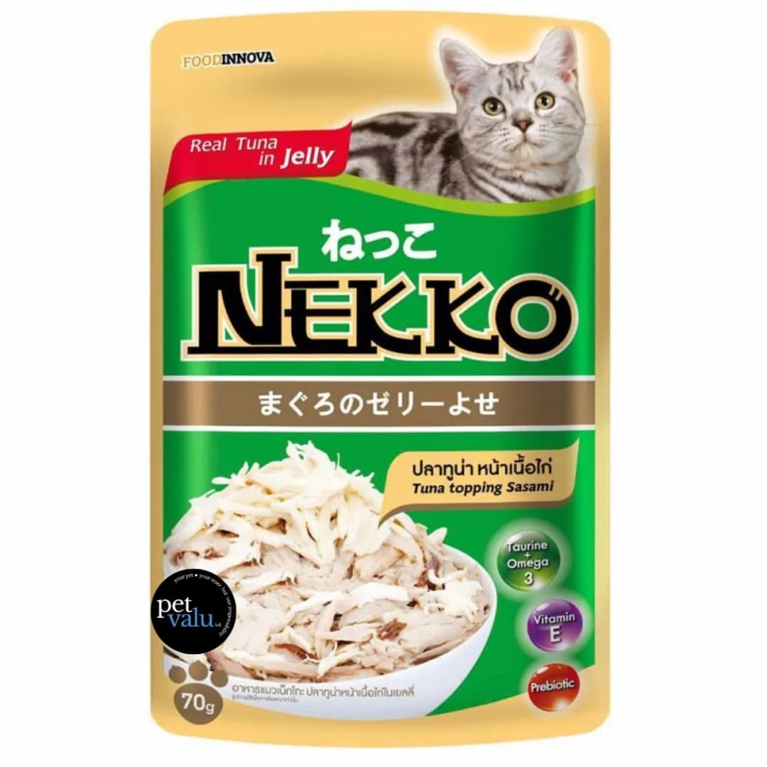 Nekko Pouch Tuna Topping Sasami In Jelly 70gm
